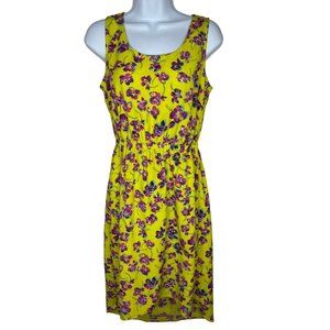 Daisy Fuentes High Low Floral Flowers Print Pattern Spring Sleeveless Dress NWT